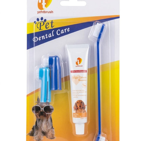 Pet Dental Care Kit – Toothpaste & Toothbrush Set for Dogs & Cats (70g)