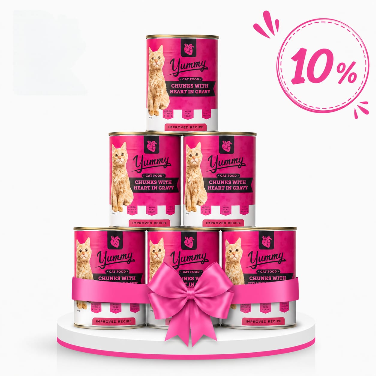 10% OFF | Yummy Cat Food in Gravy Chunks 400g