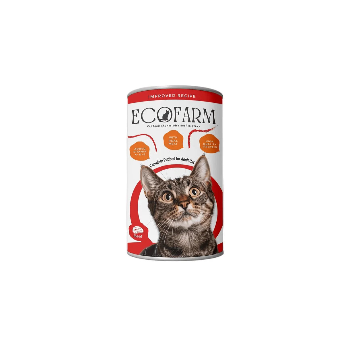 ECOFARM Cat Food Chunks With Beef in Gravy 400gm