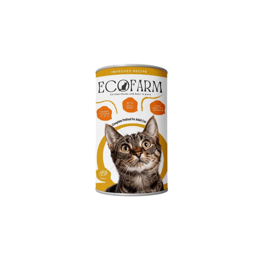 ECOFARM Cat Food Chunks With Heart in Gravy 400gm