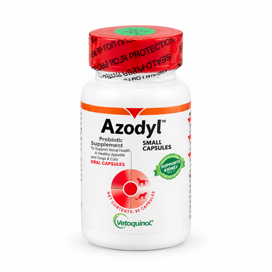 Azodyl Kidney Health Supplement for Dogs & Cats 90ct Probiotic Pet Wellbeing/ per capsule