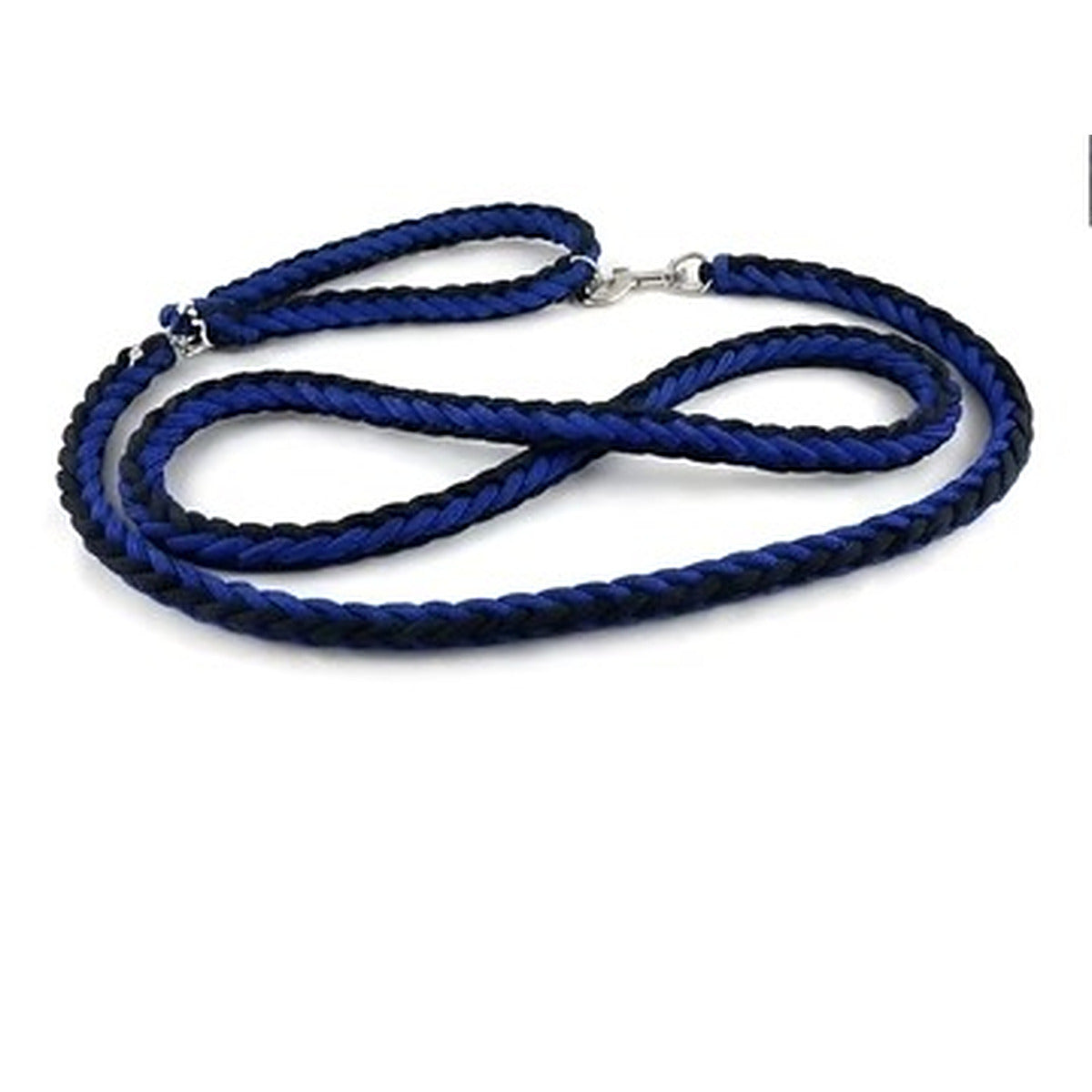 Braided Rope Dog Leash (Blue & Black)