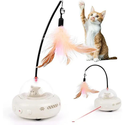 Crezy cat toy eletric interactive with feather