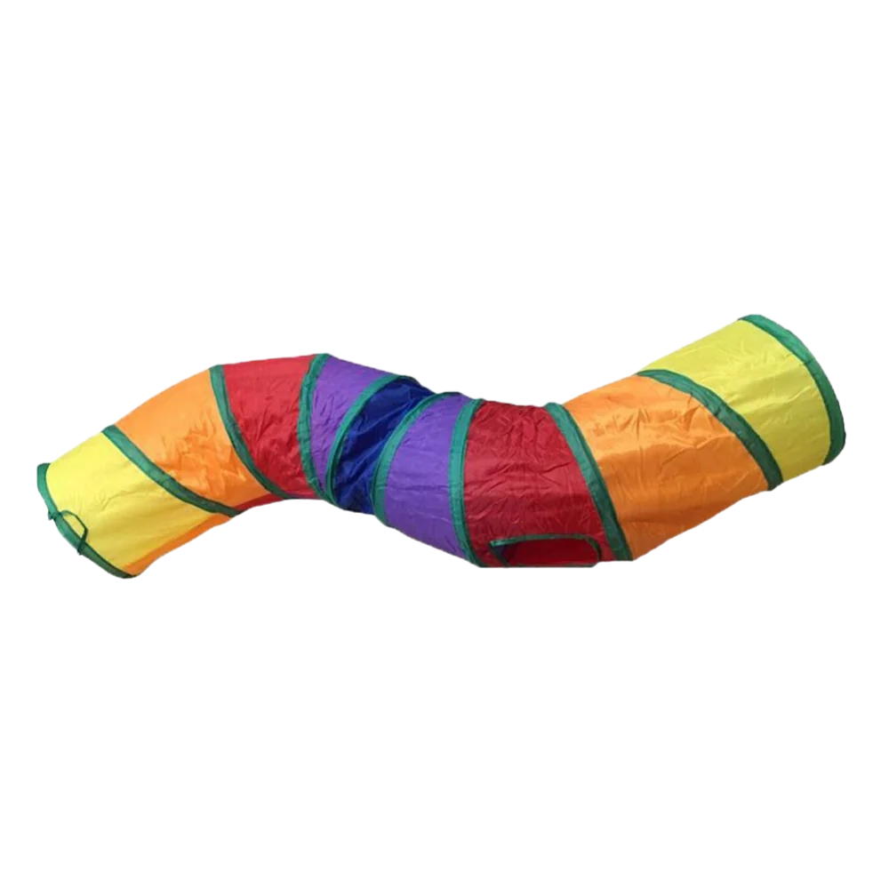 Rainbow Cat Tunnel Zigzag Toy Size 123*25Cm