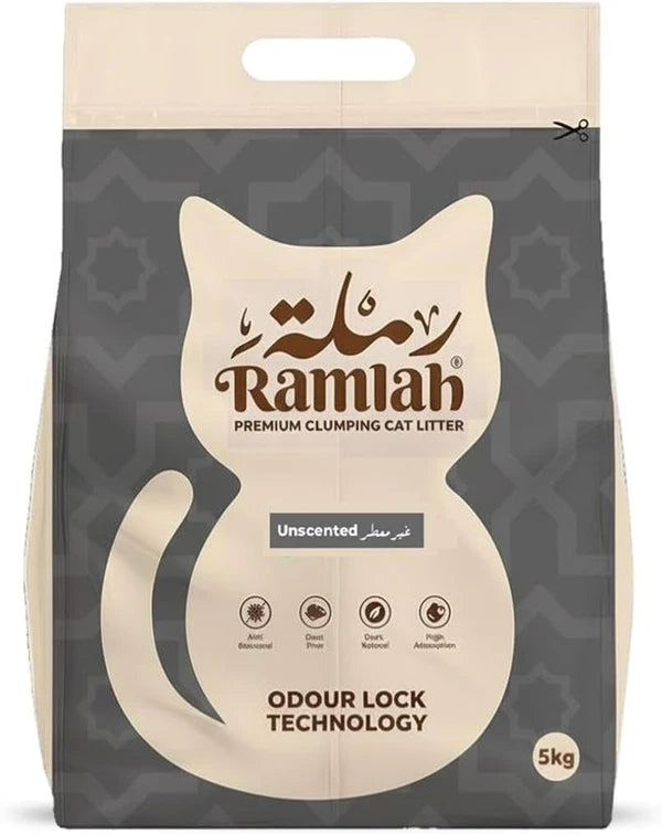Ramlah Premium Clumping Unscented Cat Litter 5Kg
